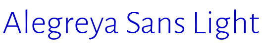 Alegreya Sans Light шрифт
